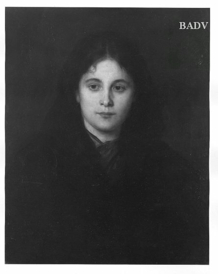 Weibliches Bildnis in Schwarz, 1885, Franz Defregger