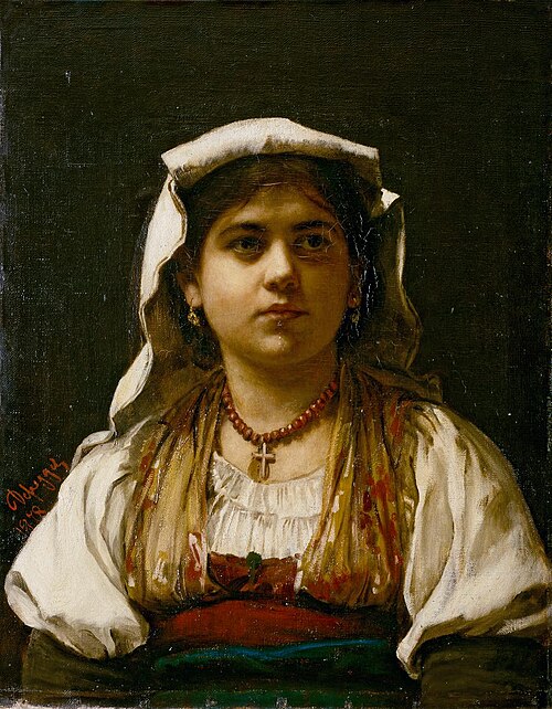 Italienisches Mädchen, 1878, Franz Defregger
