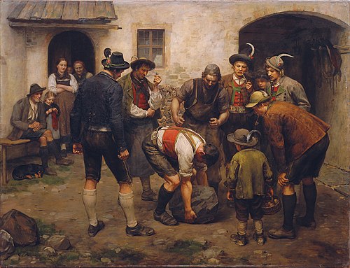 The Strength Test, 1898, Franz Defregger