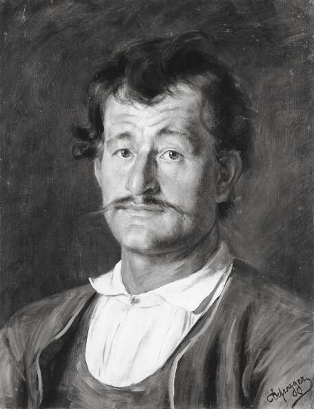 Brustbild eines Tiroler Bauern, , Franz Defregger