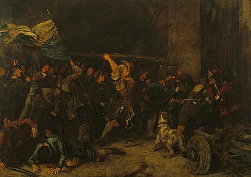 Die Erstürmung des Roten Turmes in der Sendlinger Bauernschlacht 1705, 1881, Franz Defregger
