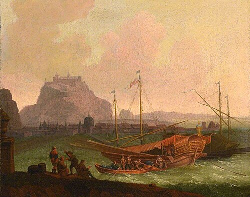 Continental Coastal Scene (possibly an Italian Castle, near Naples?), , Thomas Patch