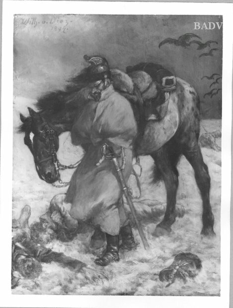 Soldier with horse, called "1812", 1892, Wilhelm von Diez