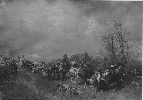 Plünderung im Dreißigjährigen Krieg, 1889, Wilhelm von Diez