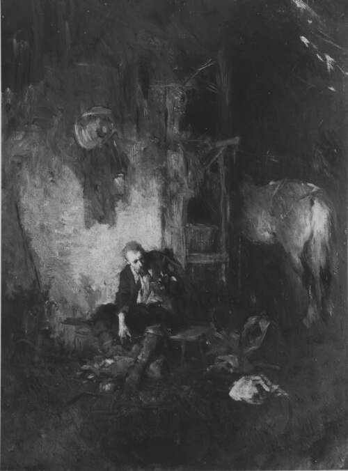 Marodeur im Stall, 1875, Wilhelm von Diez