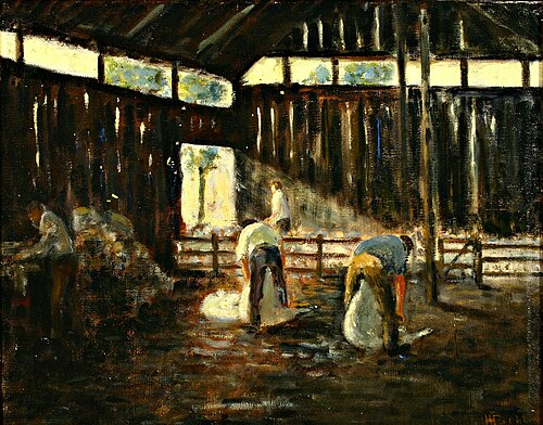 untitled (Shearing shed, Kawhia), , Herbert Ivan Babbage