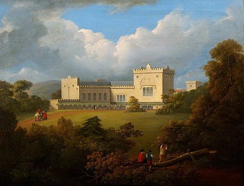 Llangennech Park House painting, 1832, Charles Fox Thatcher