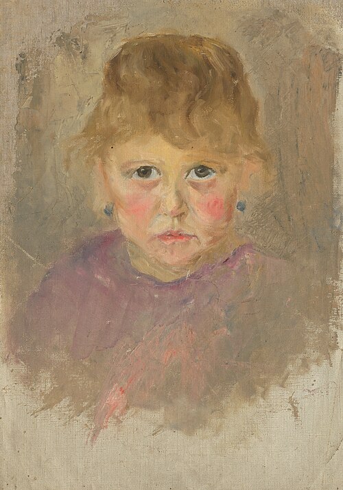 Štúdia ženskej hlavy, 1890, Aurel Ballo