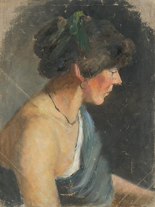 Žena v zelenom, 1890, Aurel Ballo