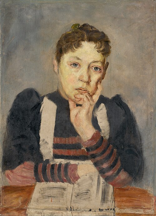 Štúdia ženy s podopretou rukou, 1890, Aurel Ballo