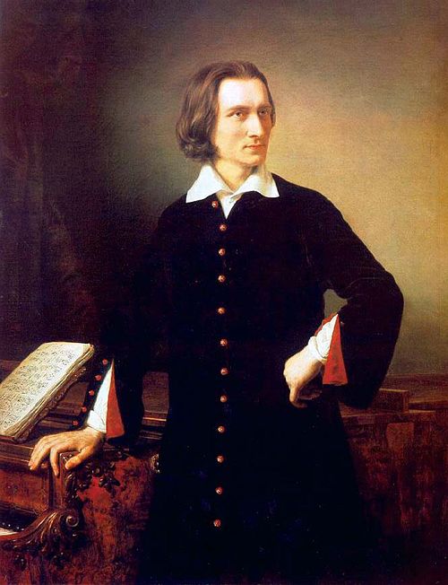 Portrait of Franz Liszt, 1847, Miklós Barabás