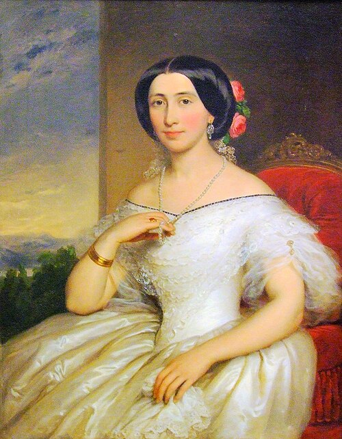 Portrait of Mrs János Matta, 1860, Miklós Barabás