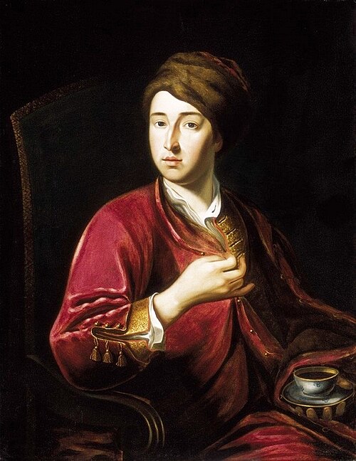 Man in a Fur Hat with a Cup of Coffee, 1865, Miklós Barabás