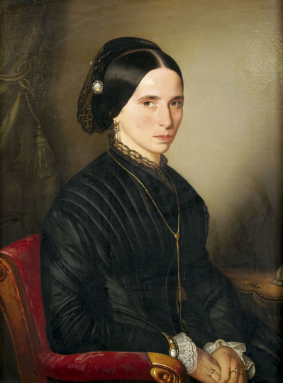 Lady sitting in an Armchair, 1849, Miklós Barabás
