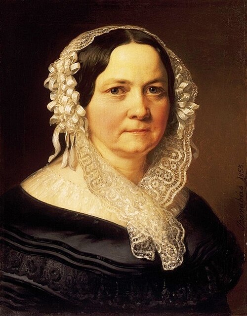 Portrait of Mrs. Ignác Flandorffer, 1855, Miklós Barabás