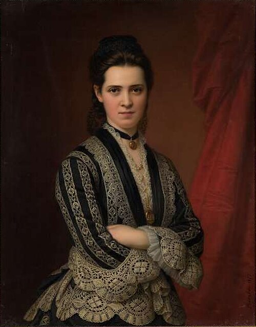 Portrait of Ilona Zichy, Mrs. Ferenc Nádasdy, 1877, Miklós Barabás