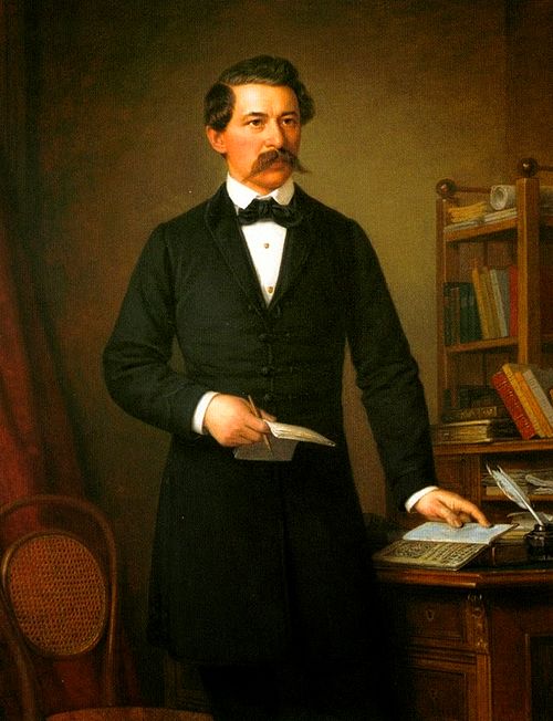 Portrait of János Arany, 1884, Miklós Barabás