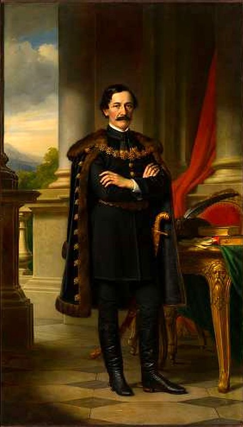 Porträt des László Teleki, 1861, Miklós Barabás