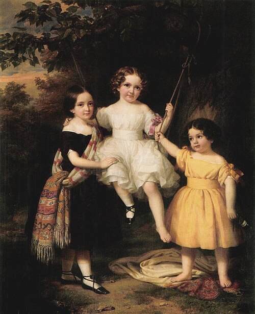 The Daughters of the Artist, 1849, Miklós Barabás