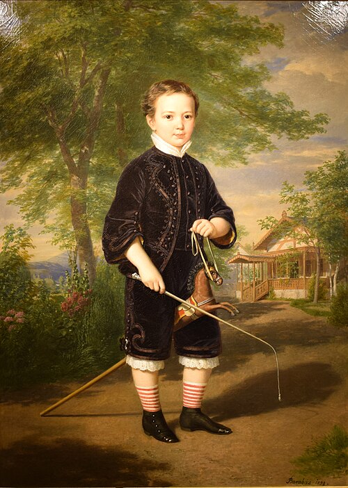 Boy with a Toy Horse, 1859, Miklós Barabás