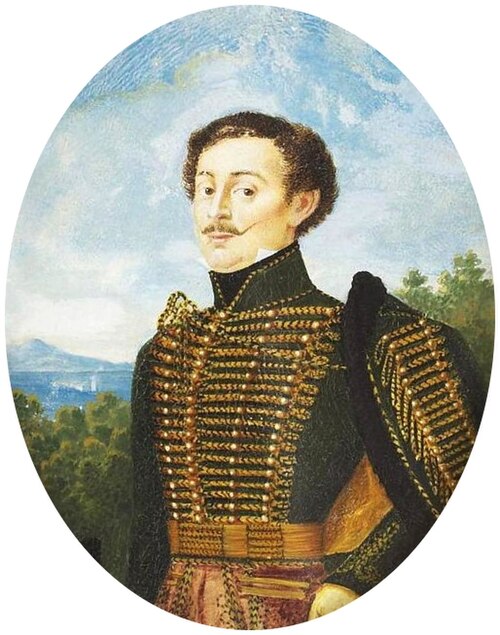 Portrait a Nobleman wearing Hussar Dress, 1833, Miklós Barabás