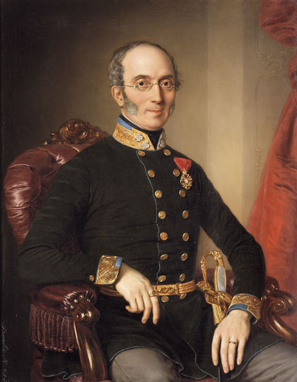 Portrait of first lieutenant Allemand, 1854, Miklós Barabás