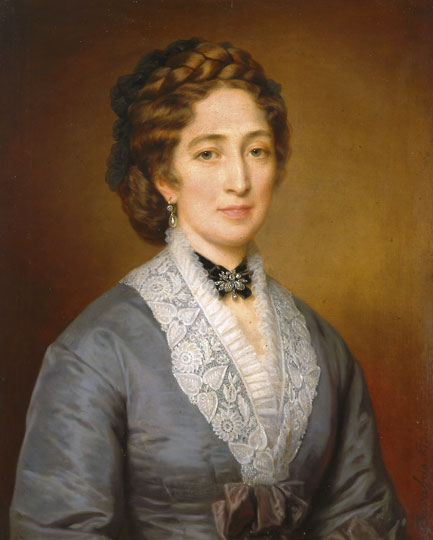 Portrait of a noble Lady (Portrait of baroness Zsuzsa Bornemisza), 1873, Miklós Barabás
