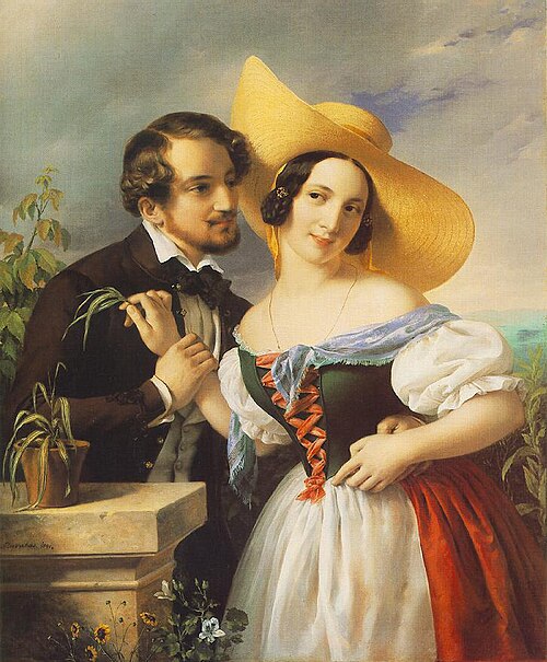Flirting, 1841, Miklós Barabás
