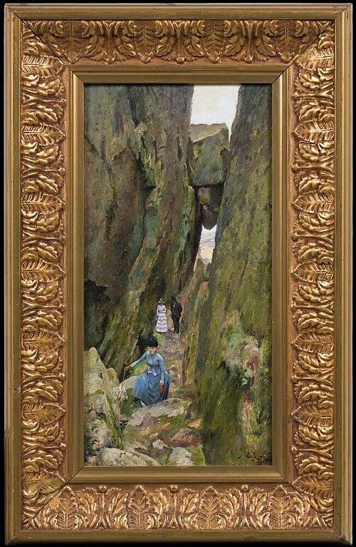 Elegant Walkers at Kungsklyftan, Fjällbacka, 1889, Ivar Nyberg