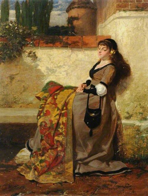 Girl Resting, 1871, Valentine Walter Bromley