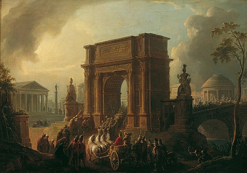 Triumphzug eines Feldherrn durch den Titusbogen, 1791, Vinzenz Fischer