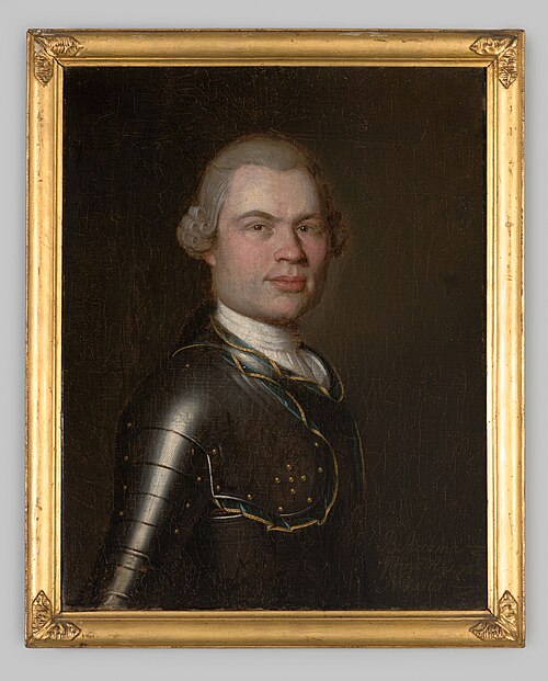 Portrait of a man, possibly of Ernst Lodewijk von Eberstein (?-?, 1752, Bernardus Accama