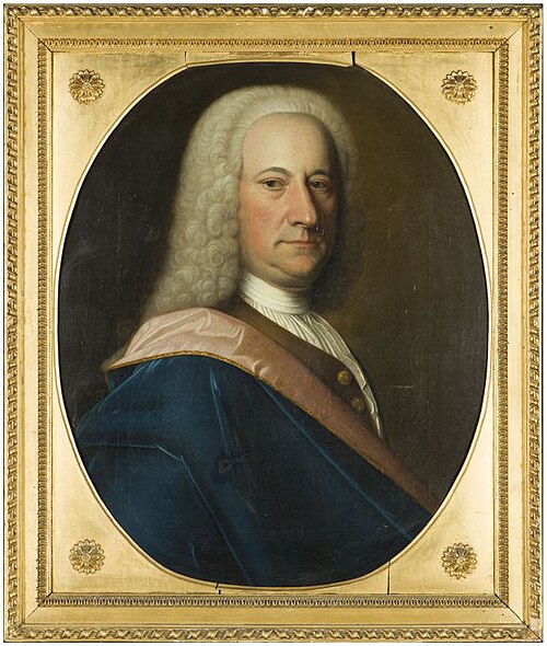 Busteportret van een onbekende man, 1744, Bernardus Accama