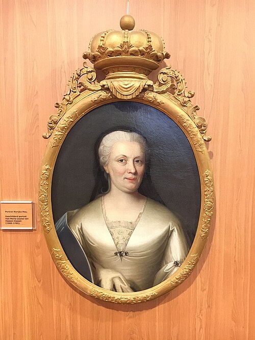 Portret van Maria Louise van Hessen-Kassel, 1742, Bernardus Accama