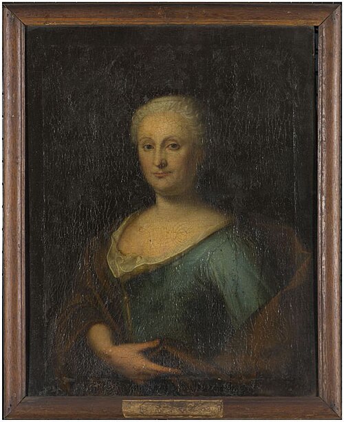 Portret van onbekende dame, 1754, Bernardus Accama