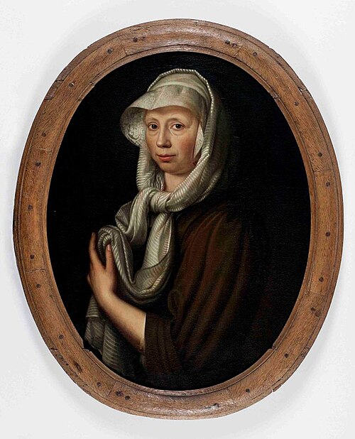 Portret van onbekende vrouw, 1719, Bernardus Accama