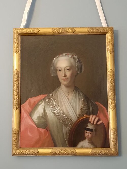 Portrait of Magdalena van Scheltinga (1706-1750), 1737, Bernardus Accama