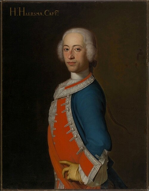 Portrait of Hans Hendrik van Haersma ( -1757), 1731, Bernardus Accama