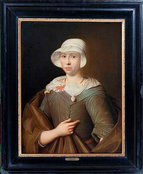 Portret van een onbekende vrouw, 1731, Bernardus Accama