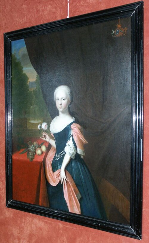 Portret van Johanna Geertruid Juliana van Sytzama, 1756, Bernardus Accama