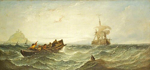 St Michael's Mount, 1843, William Adolphus Knell