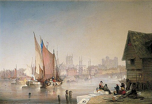 Rochester, Kent, a Misty Morning, , William Adolphus Knell
