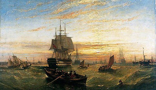 Entering Portsmouth Harbour, 1857, William Adolphus Knell