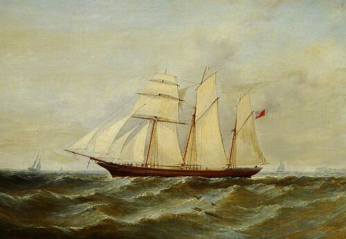 Guernsey Schooner 'Minerva', Built 1852, 1855, William Adolphus Knell