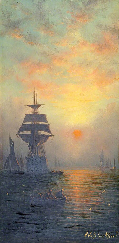 Sunset at Sea, , William Adolphus Knell