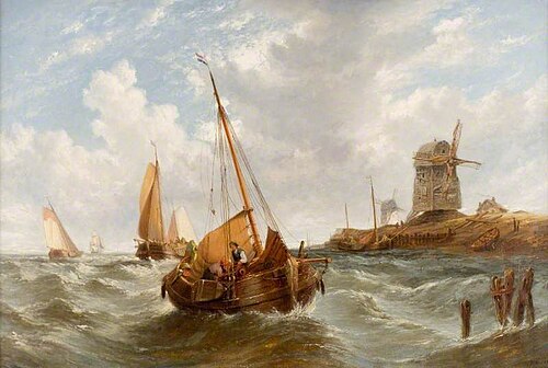 Seascape with Boats, , William Adolphus Knell