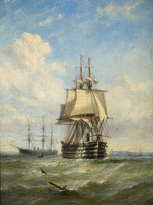 HMS Marlborough and Minotaur, , William Adolphus Knell