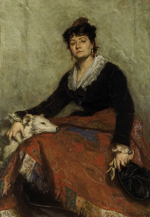 Portrait de Diane Vernon, 1876, Édouard Agneessens