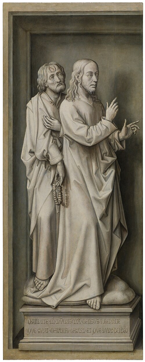 Redemption Triptych: Tribute to Caesar, 1450, Vrancke van der Stockt