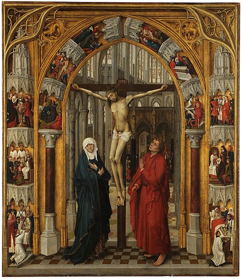 Redemption Triptych: The Crucifixion, 1450, Vrancke van der Stockt